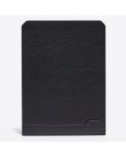 Pochette iPad en Cuir Mini Norman noire 16.5x22.5 cm